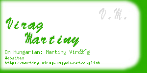 virag martiny business card